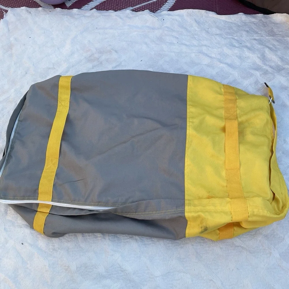 Lovesac Original Oversized Reusable Empty Heavy Yellow Canvas Fabric Storage Bag